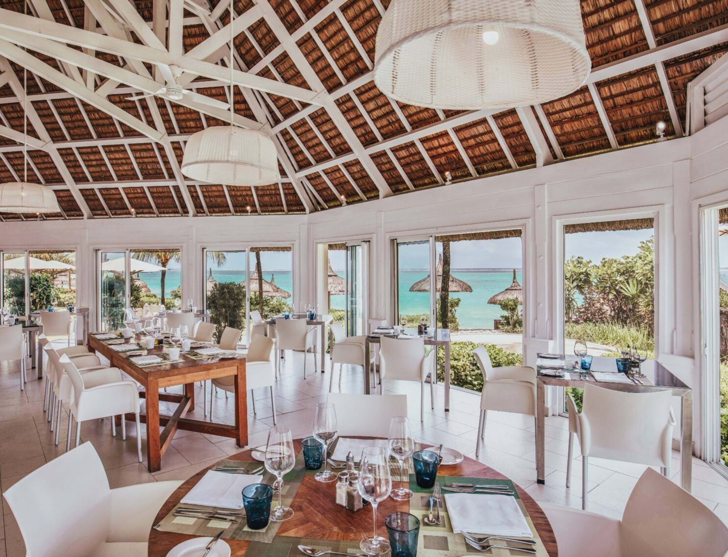 Restaurant Dolce vita de l'hôtel Ambre quatre étoiles à Palmar île Maurice dans l'Océan Indien