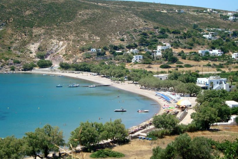 Plage de Campos sur l'île de Patmos Dodécanèse