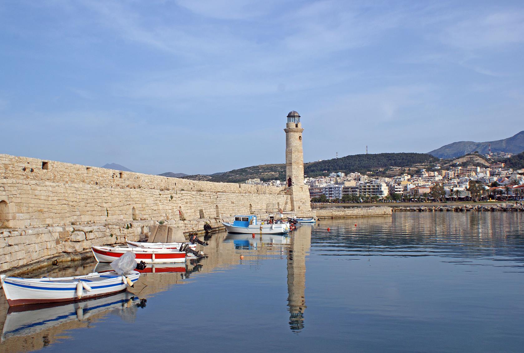 Port de Rethymnon 3ème ville de l'île de Crète