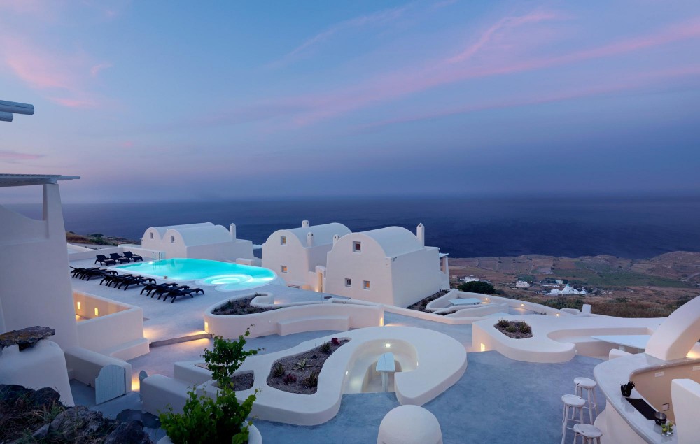 Vue panoramique Vue d'ensemble de l'hôtel Dome Resort Santorini