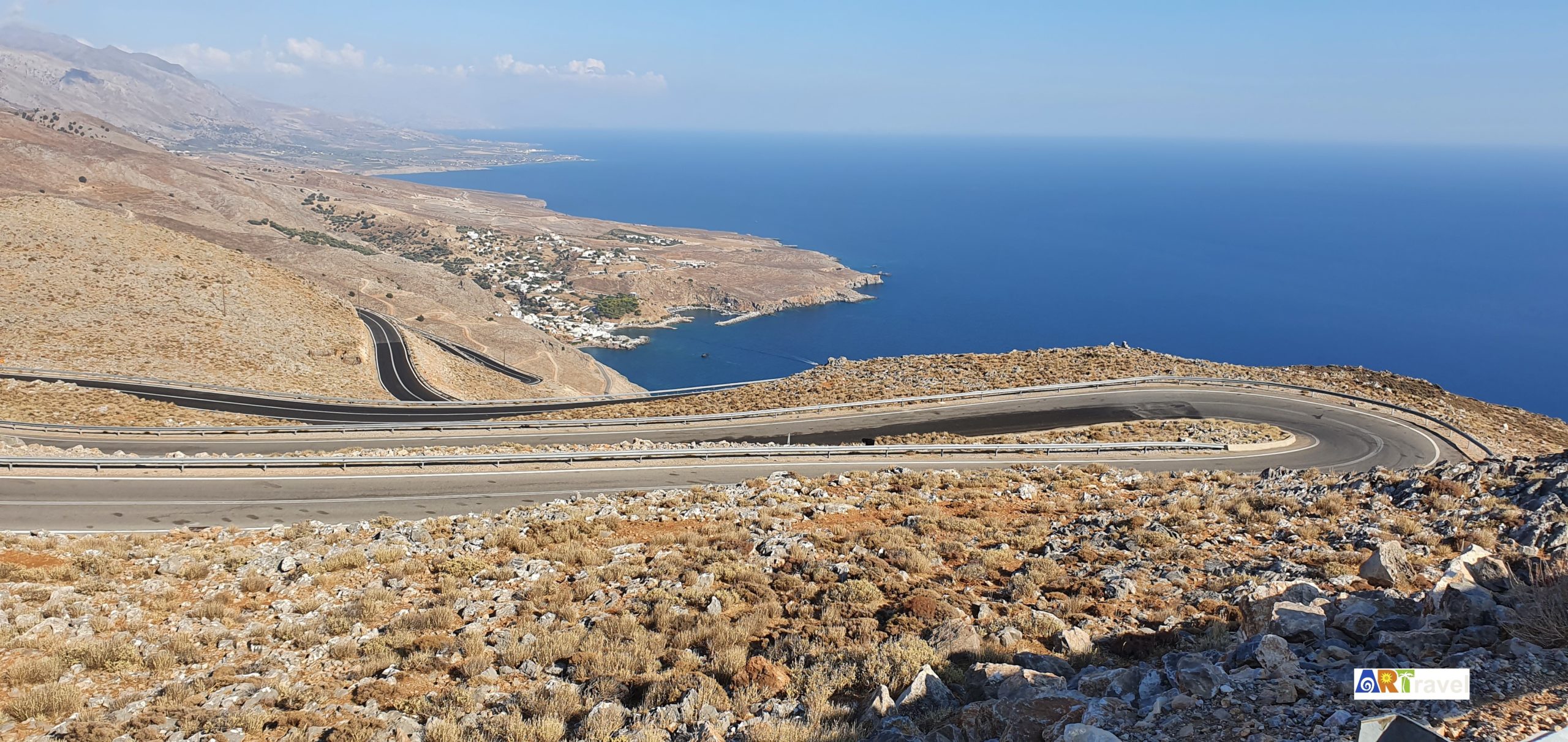 Les virages de la côte sud de l'île de Crète Grèce