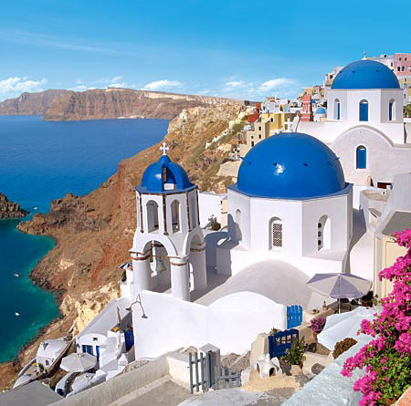 île de Santorin îles Cyclades Grèce