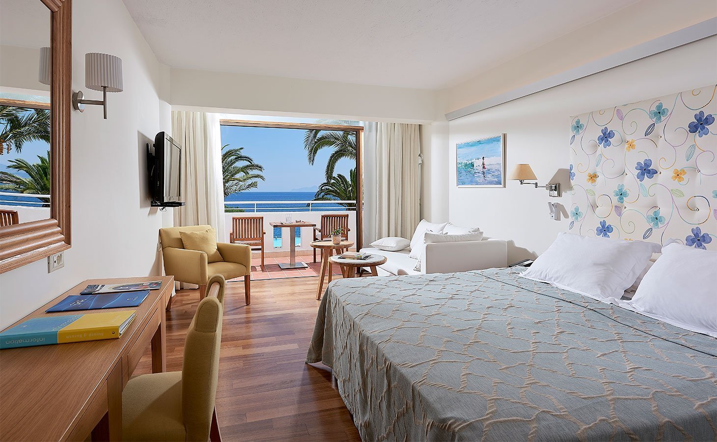 chambre double avec vue mer limitée à l'hôtel St.Nicolas Bay Crète Grèce