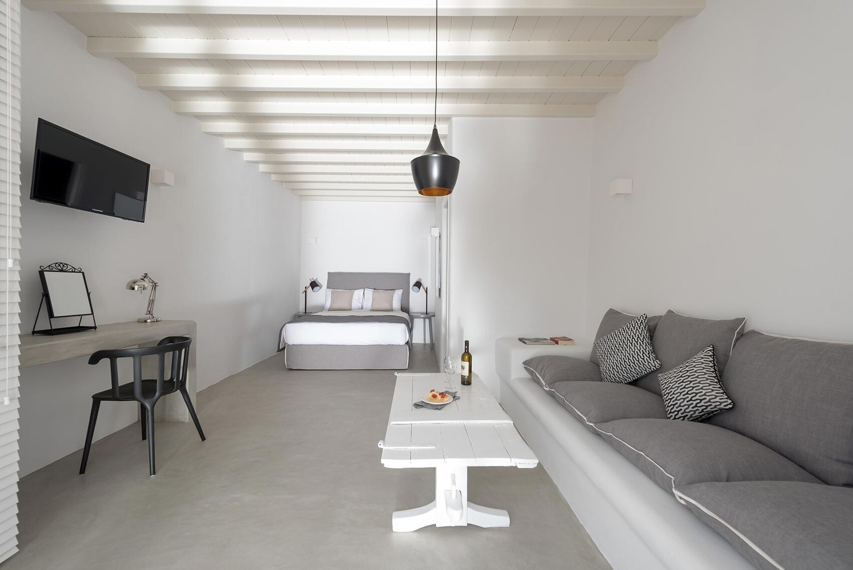Suite Lune de Miel à l'hôtel Cova Mykonos Suites sur l'île de Mykonos sur la plage Elia