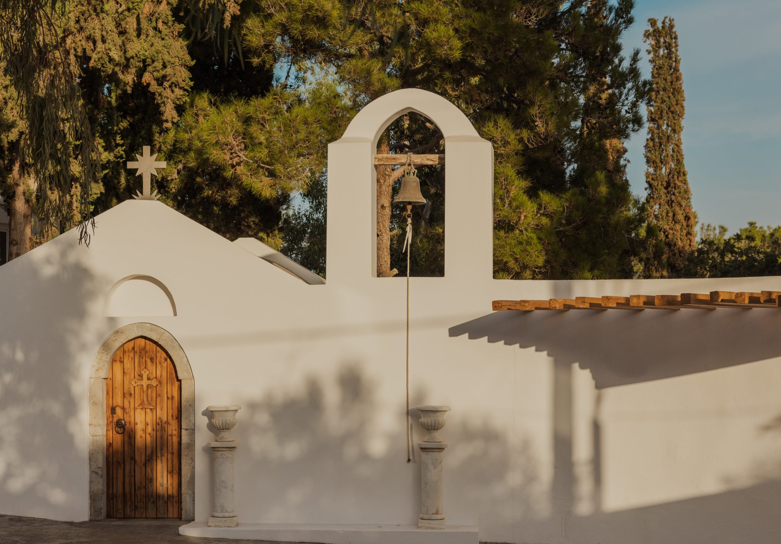 Eglise à Minos Beach Art Hôtel adult only situé à côté de Aghios Nikolaos en Crète Grèce