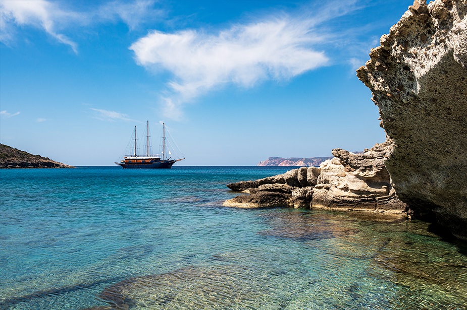 Petit navire yacht Galiléo pour les croisières en Grèce