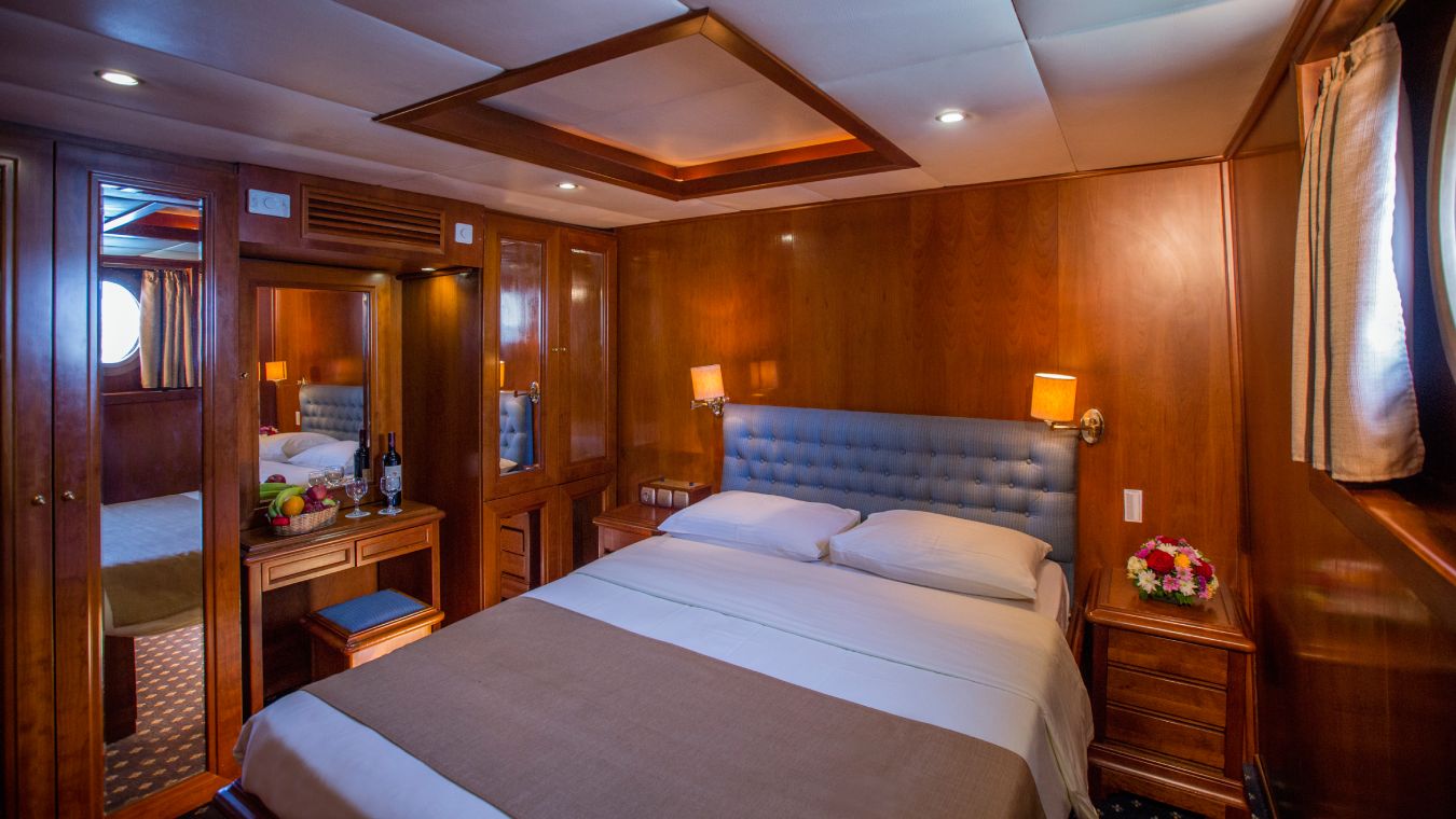 Cabine de cat. A sur le bateau Galileo pour la croisière Antiquité à Byzance en Grèce