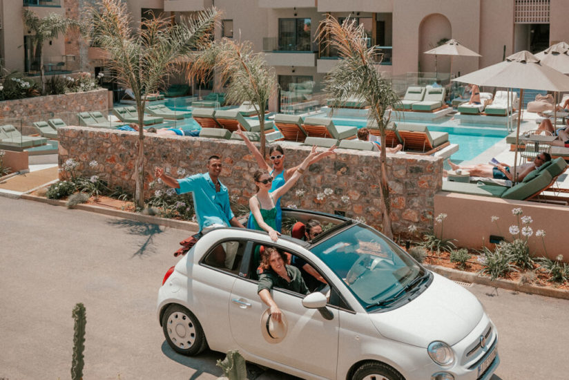 vue d'ensemble de Hôtel Paralos Venus Suites Adults only situé en Crète du nord à Analipsis - Hersonissos