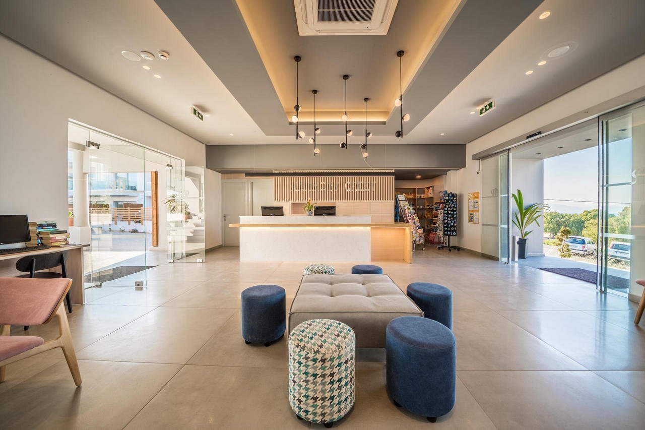 Réception de l'hôtel 4étoiles Harmony Crest Resort & Spa Adults Only Kos Ville sur l'île de Kos dans le Dodécannèse en Grèce