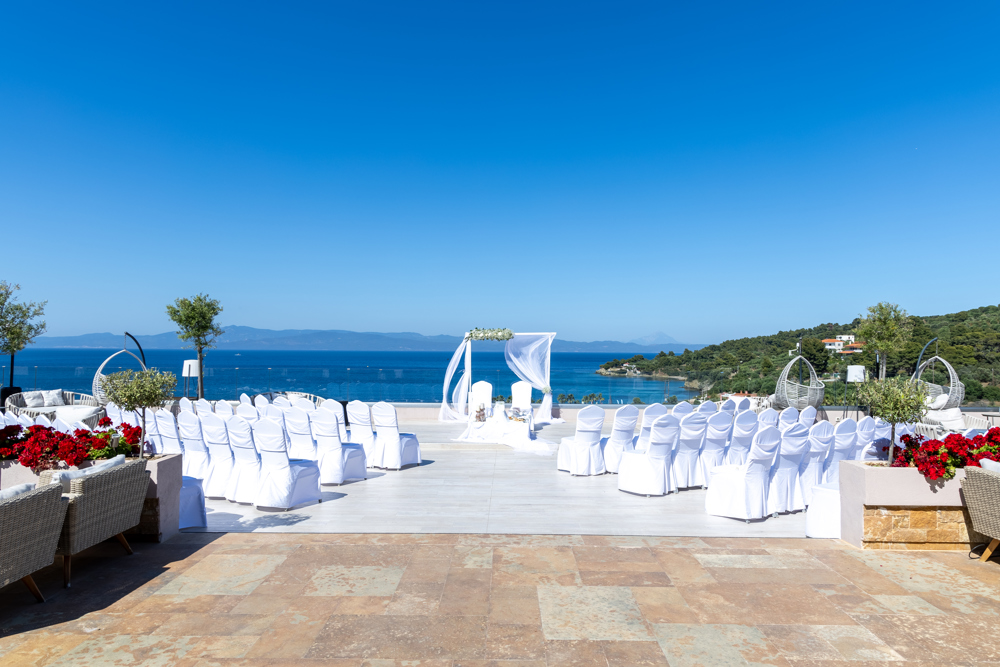 Mariage organisé à l'hôtel Miraggio Thermal Spa and Resort situé à Chalcidique en Grèce du nord